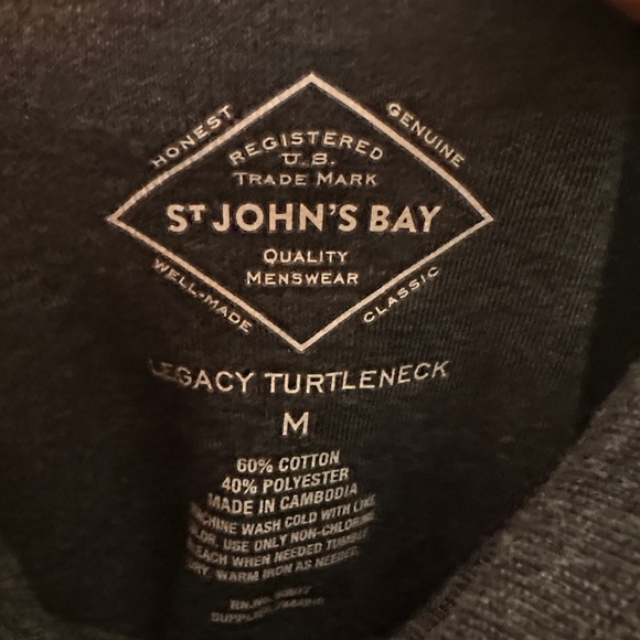 St. John's Bay Men's Charcoal Turtleneck - Picture 2 of 5